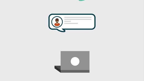 mensaje de chat animación digital hd