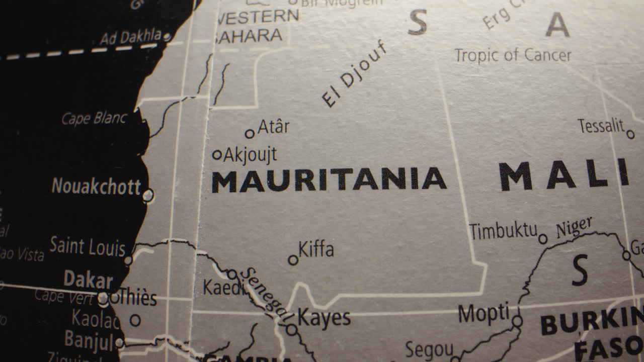 Close-up View of a Globe Showing West African Countries