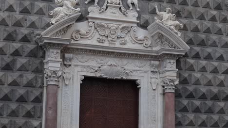 entrance to palace of gesu nuovo beautiful catholic baroque church basilica