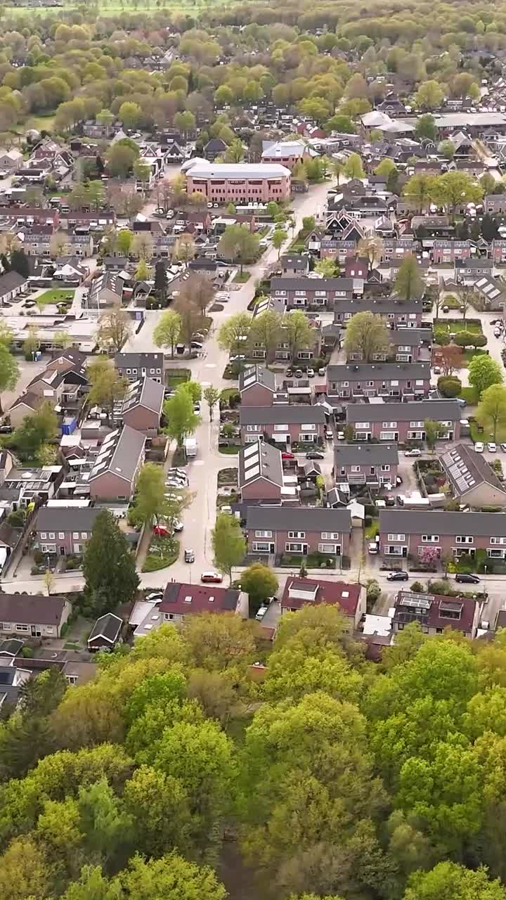 Vista aerea di una cittadina olandese