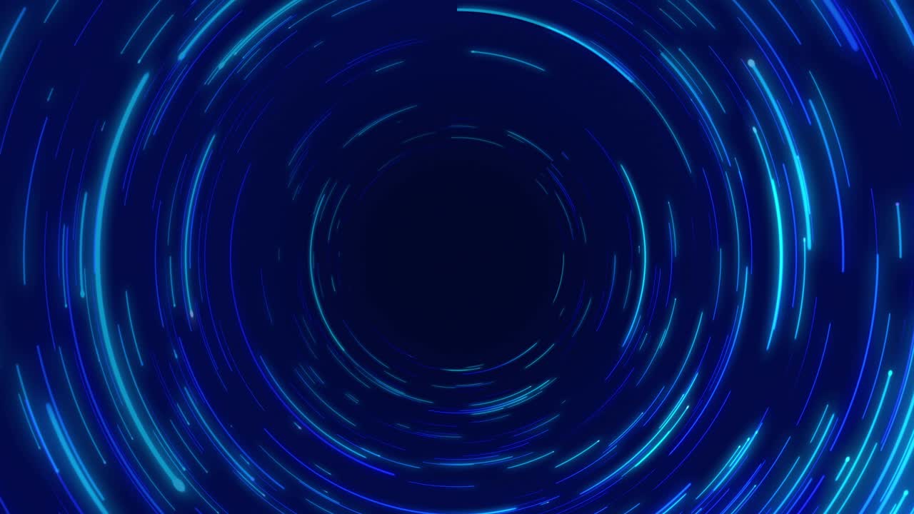 파란색 추상적인 원형 방사선 배경 데이터 흐름