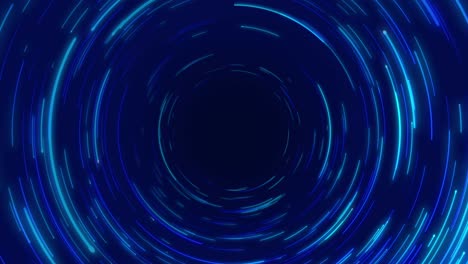 blue abstract circular radial lines background. data flow.