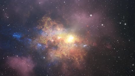 ver nebulosas brillar intensamente en el gran universo