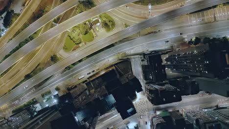 Aerial-view-over-the-roads-of-the-Central-district-on-the-harbour-front-on-Hong-Kong-Island,-Hong-Kong,-China