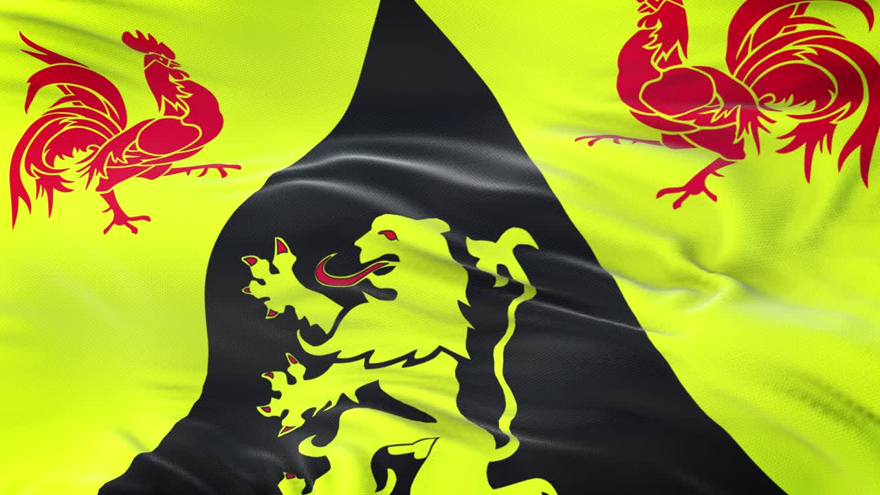 벨기에의 롱 브라반트 (walloon brabant) 발은 매우 상세한 직물 질감으로 바람에 흔들리고 있습니다.