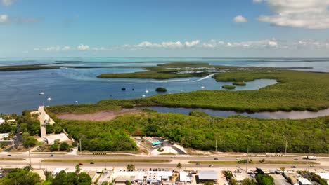 5k aerial video tarpon basin key largo florida usa