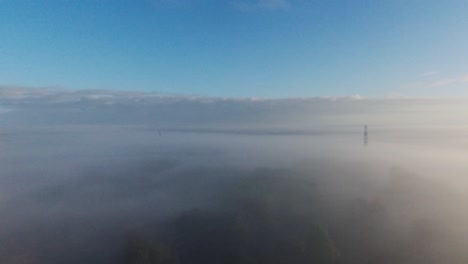 turning around above the clouds