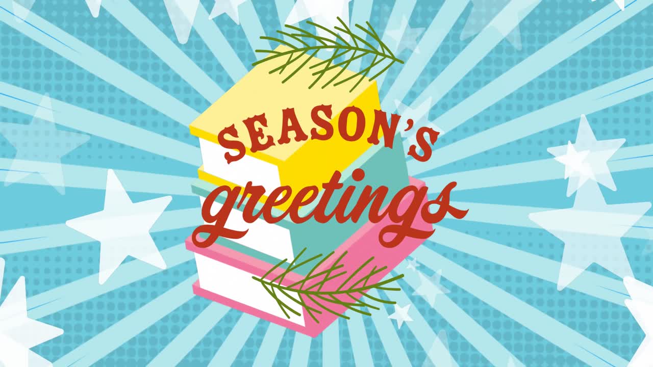 크리스마스 축하 문자 및 크리스마스 장식의 애니메이션