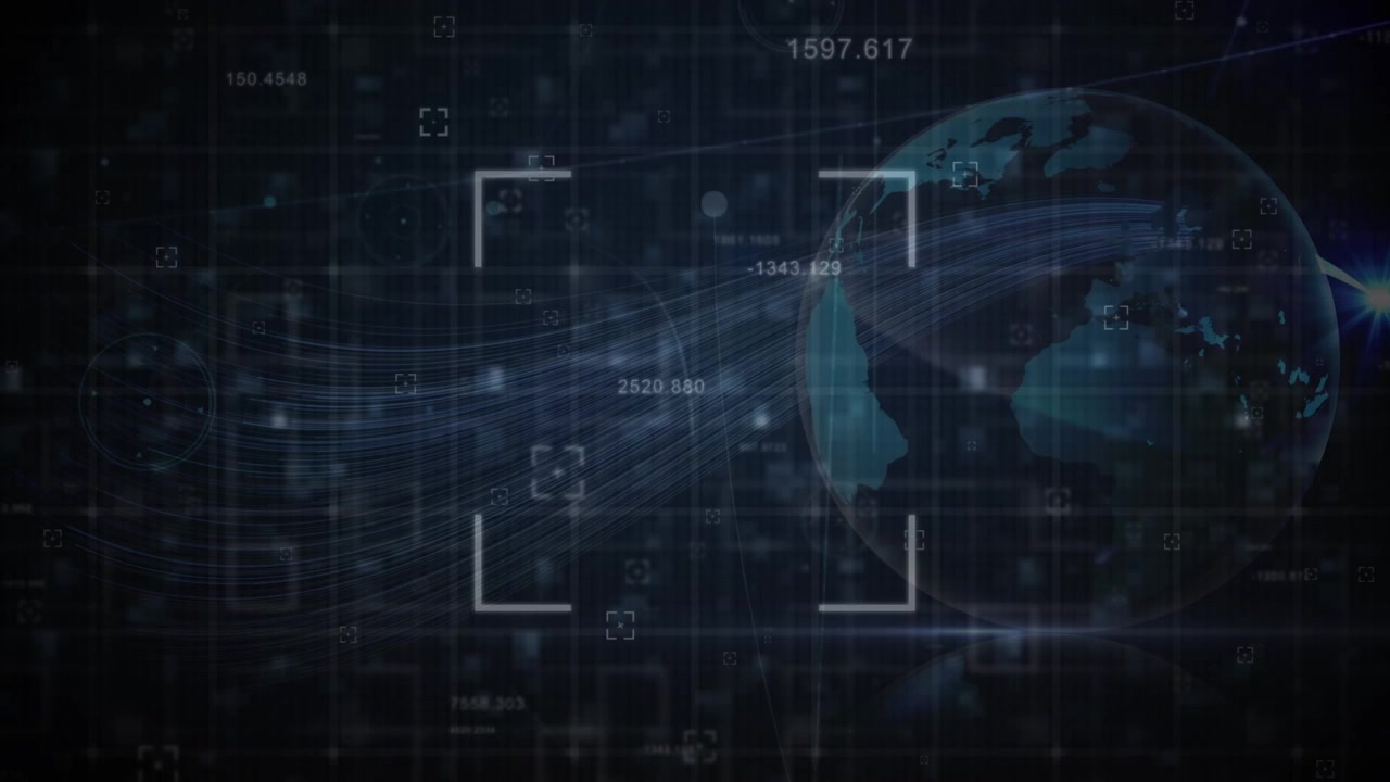 Animation of globe over data processing