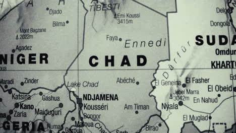 map of chad and surrounding african countries