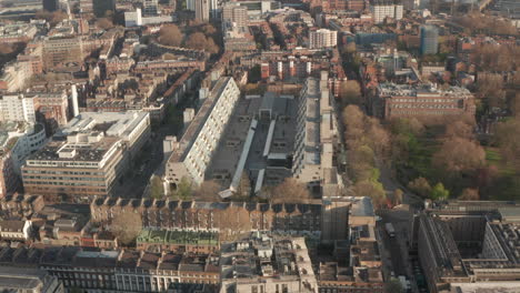 circulación aérea alrededor del centro de brunswick en el centro de londres