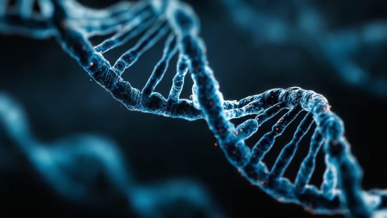 Esplorando le Complessità del DNA: Uno Splendido Primo Piano di Strutture Nucleotidiche in un Paesaggio Molecolare Dinamico che Riflette l'Informazione Genetica e il Progetto della Vita