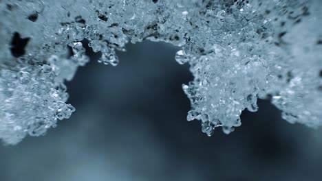 primer plano de la estructura de cristal de hielo