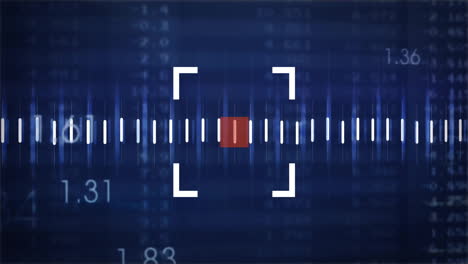 animación de retícula y análisis de datos dirigida sobre datos financieros en fondo azul