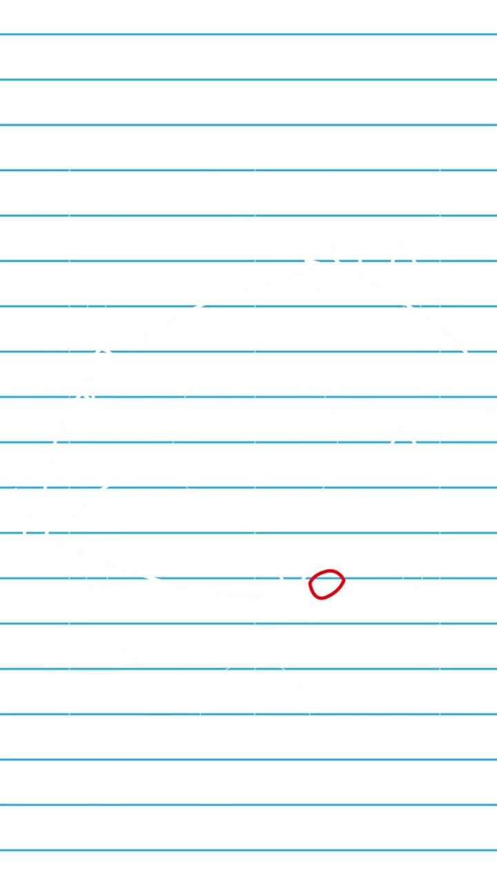 Animation of two red dots over ruled paper background