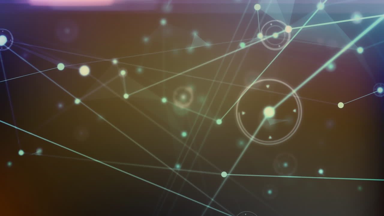 animación de la red de conexiones sobre un fondo oscuro