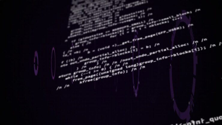 Datenverarbeitungsanimation über Bereichsscans