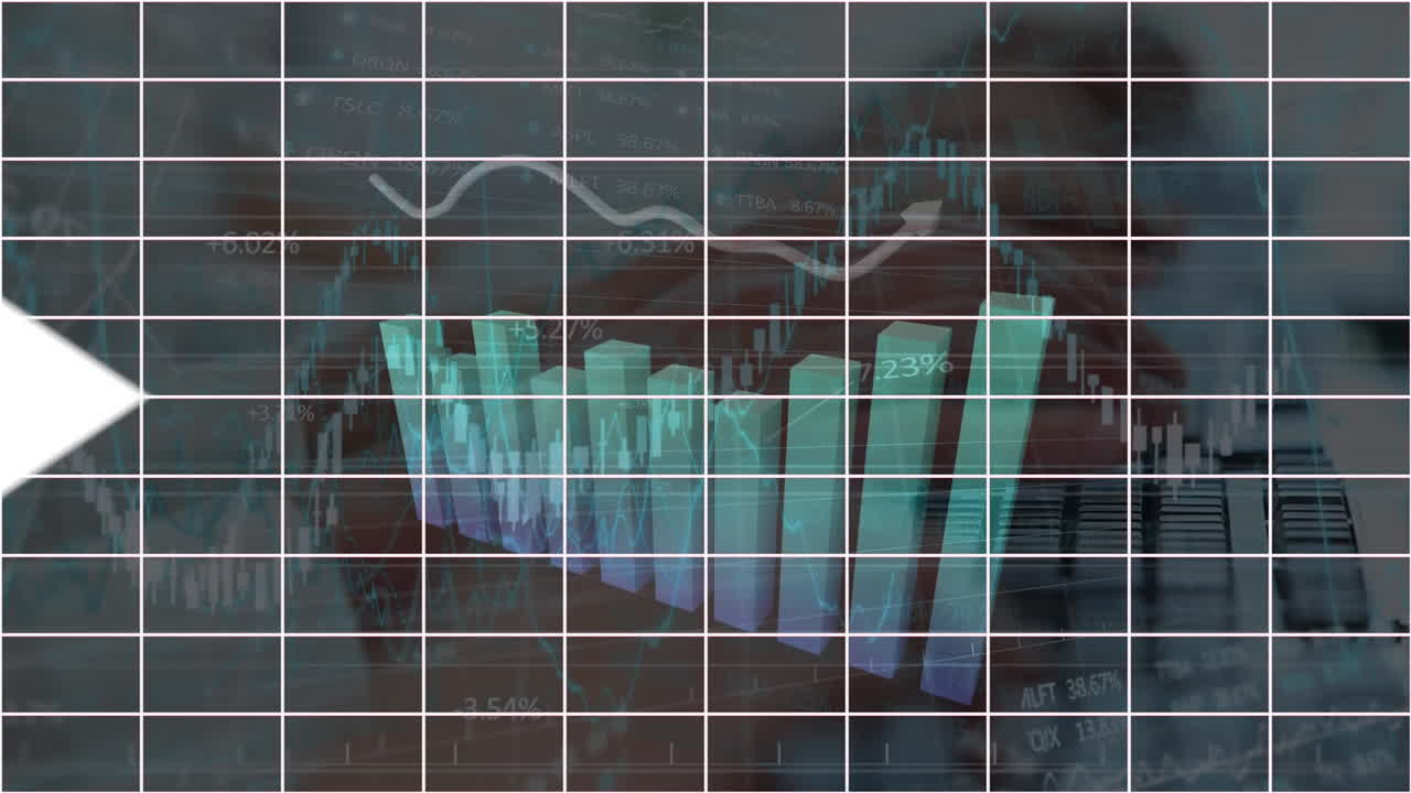 animación de flechas con estadísticas y procesamiento de datos sobre diversas personas que escriben