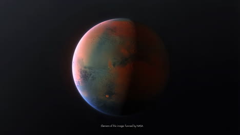 el planeta marte en el espacio