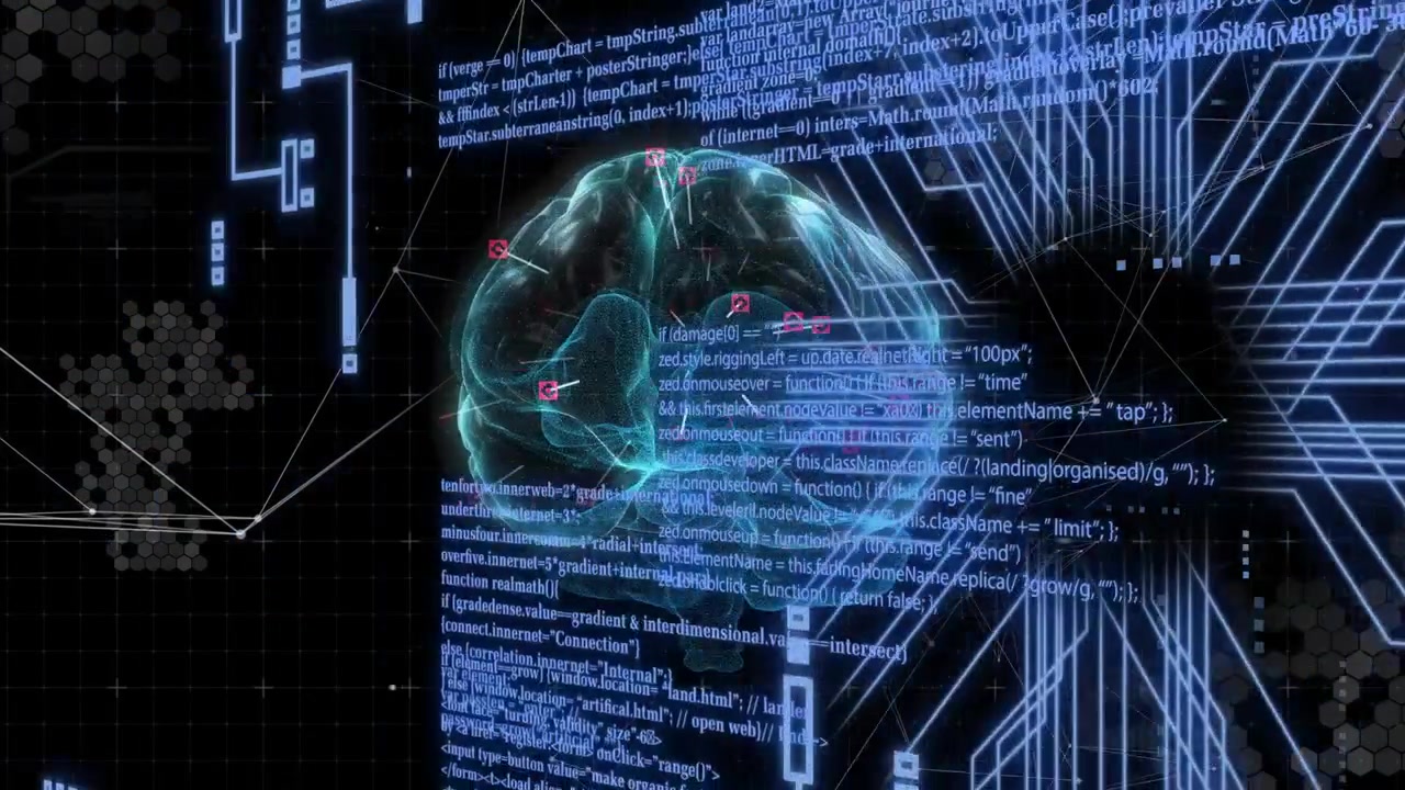 Connection pulse initiating holographic brain rotating, conduits converging and routing data flows