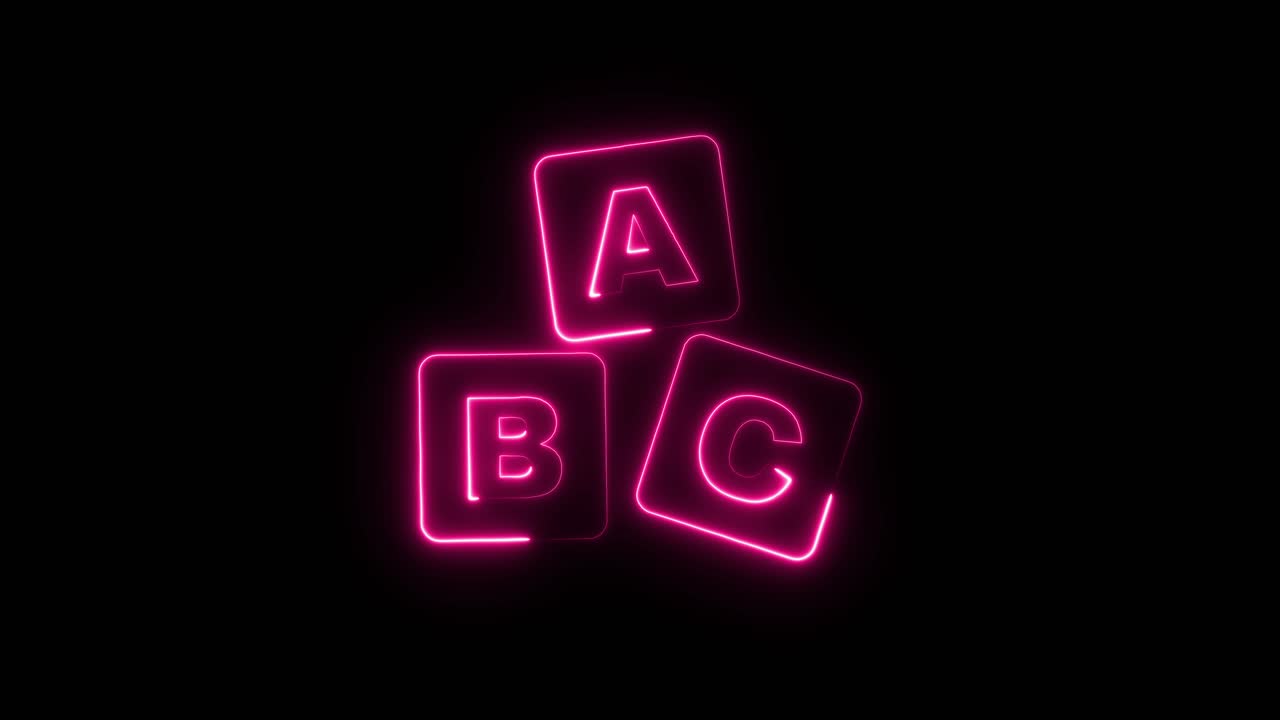 Neon ABC Blocks