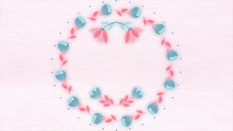 꽃 원 경계 디자인