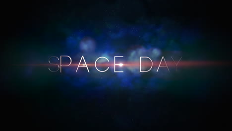 space day with dark blue clouds and stars in galaxy