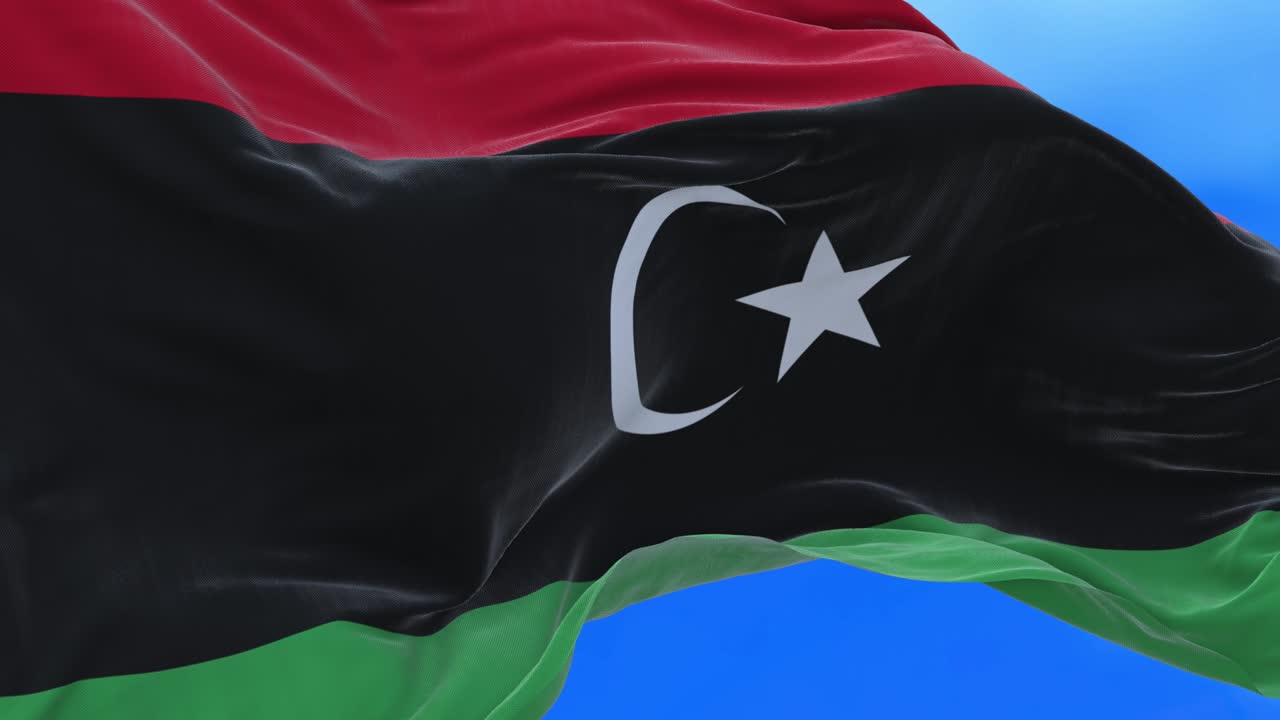 Seamless loop of Libya flag.