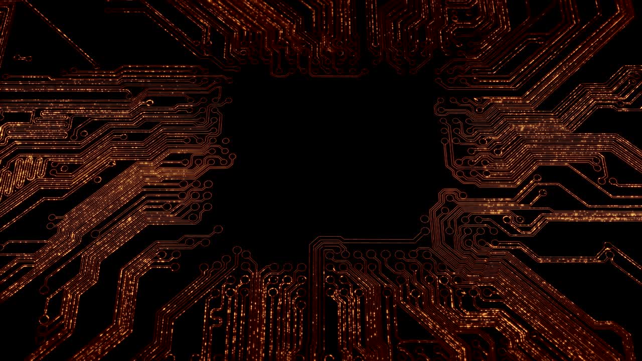 animazione di schede a circuito astratto.