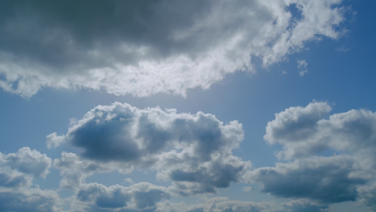 Cloud relaxation weather. Dramatic beauty color atmosphere background. Time lapse.