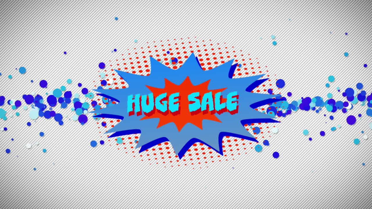 gráfico de venta enorme en una pancarta en forma de estrella