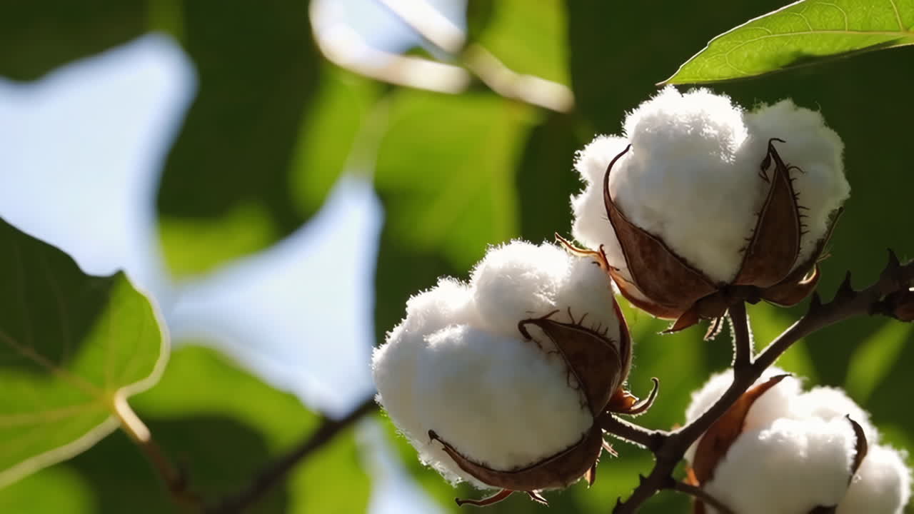 Cotton Bolls on a Plant