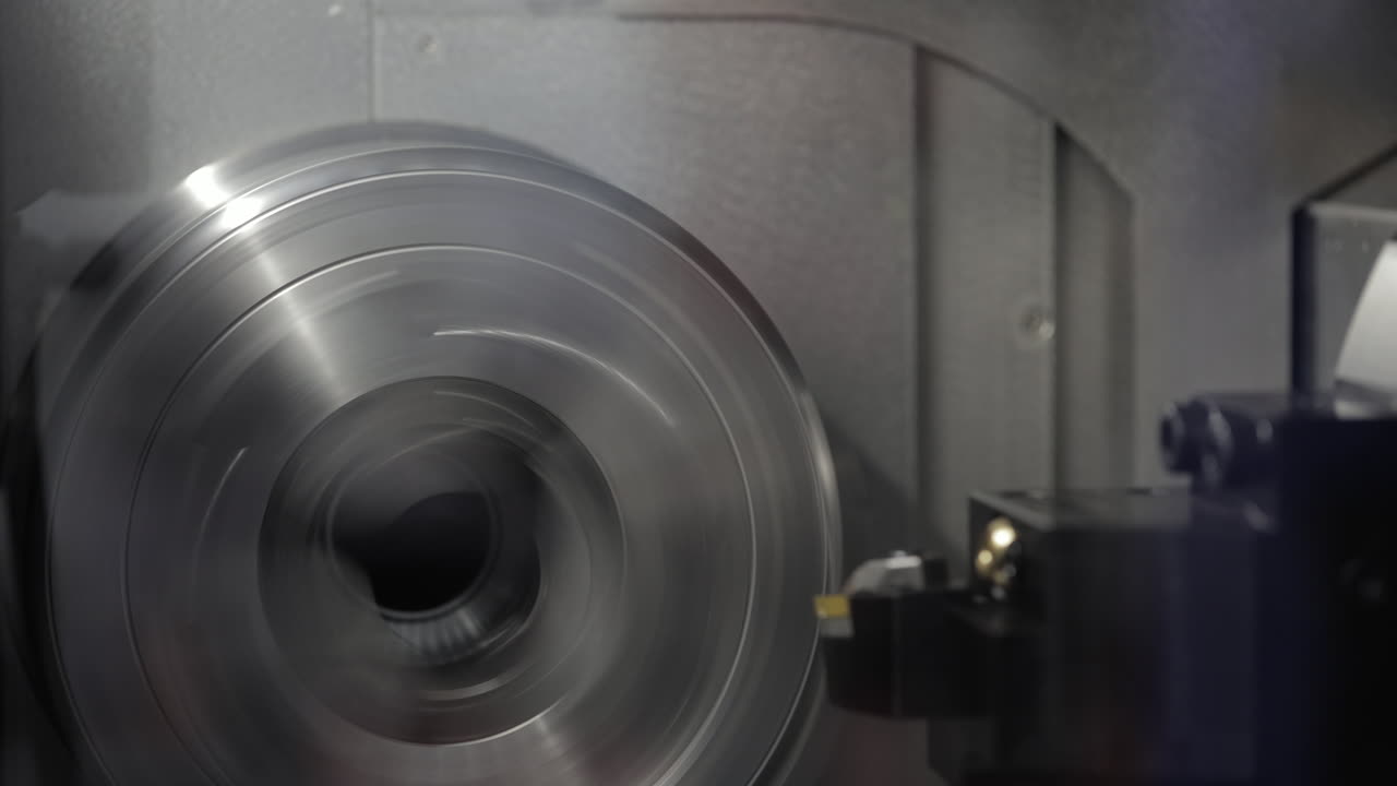 Metal Lathe in Operation