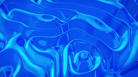 looped abstract fluid background. beautiful wavy glass surface of blue liquid with pattern, gradient color and flow waves on it. creative bright bg with soft smooth animation.