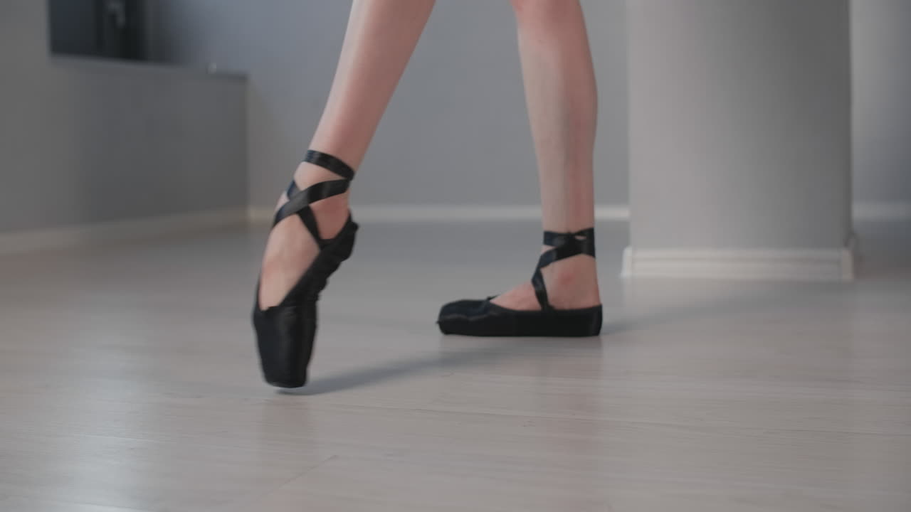 Ballet Dancer Practicing Pointe