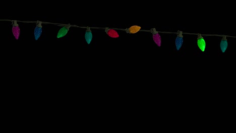 cadena de coloridas luces navideñas o de fiesta