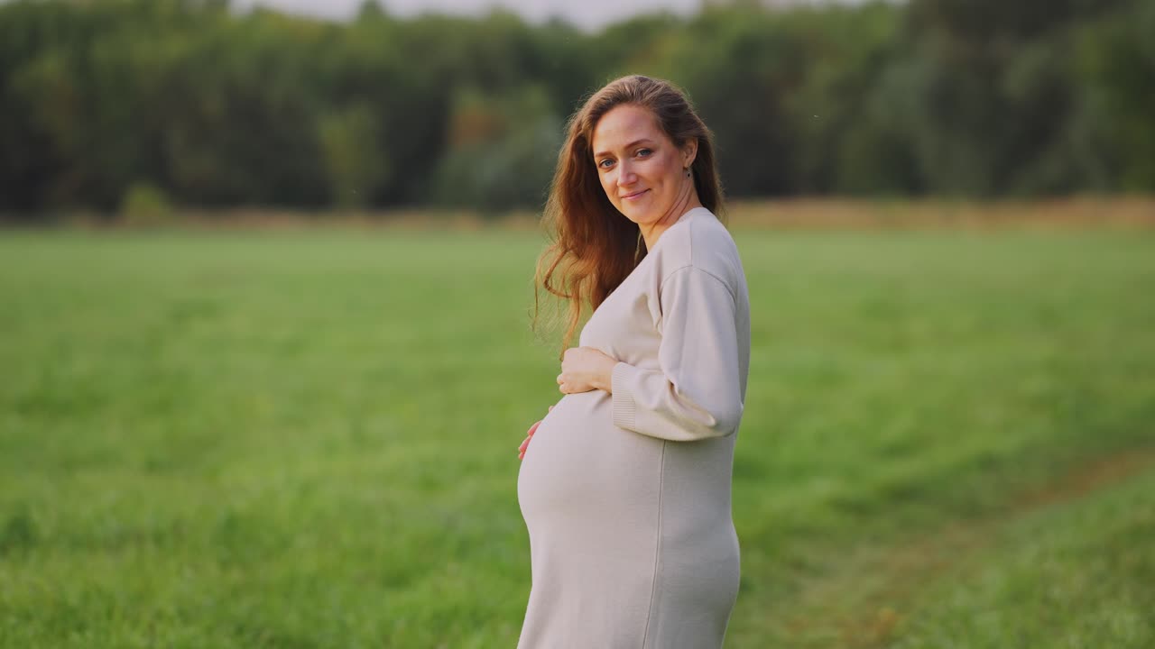Pregnant Woman in a Field