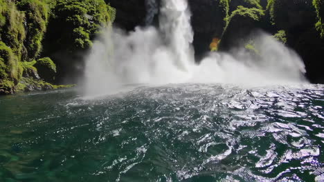beautiful waterfall in a lush forest