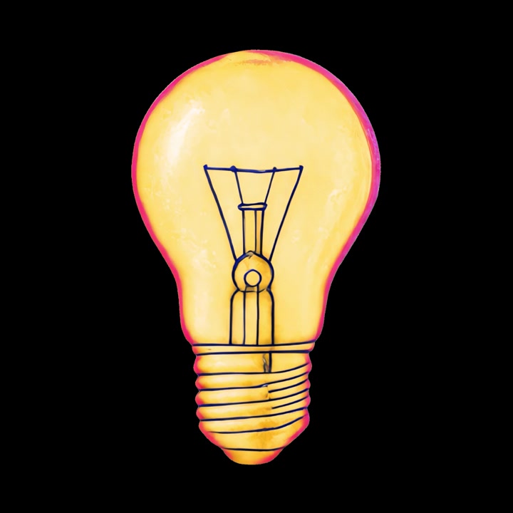 Animated Light Bulb with Shifting Vibrant Colors
