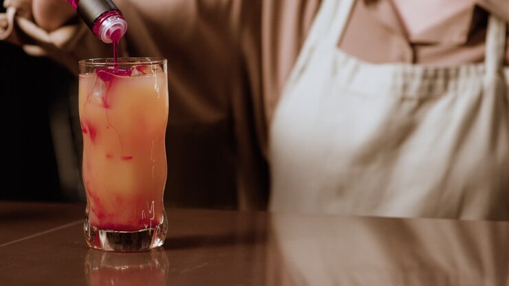Bartender preparing a drink