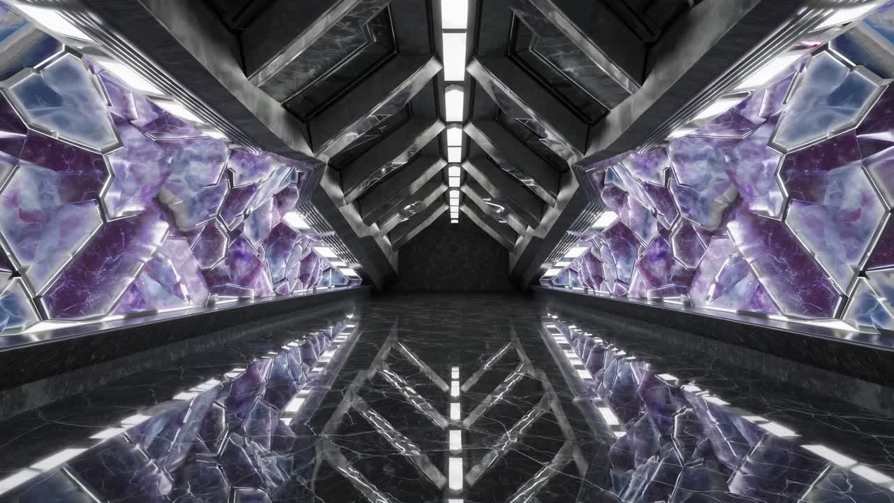 Futuristic Crystal Corridor