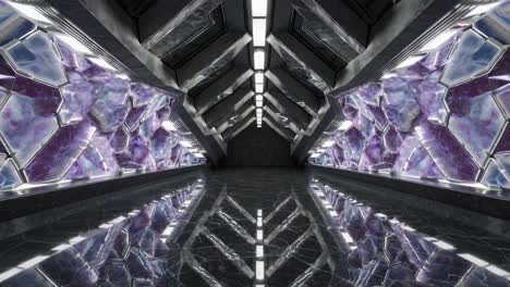 futuristic crystal corridor