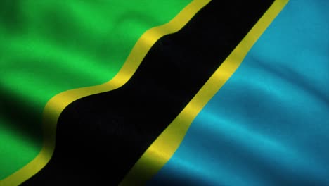 tanzania flag waving in the wind. national flag of tanzania. sign of tanzania seamless loop animation. 4k