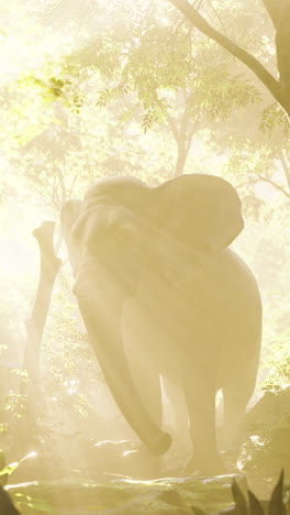 elephant in a lush green forest