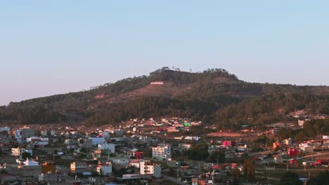drone of chalcatongo region showing buildings and small rural development