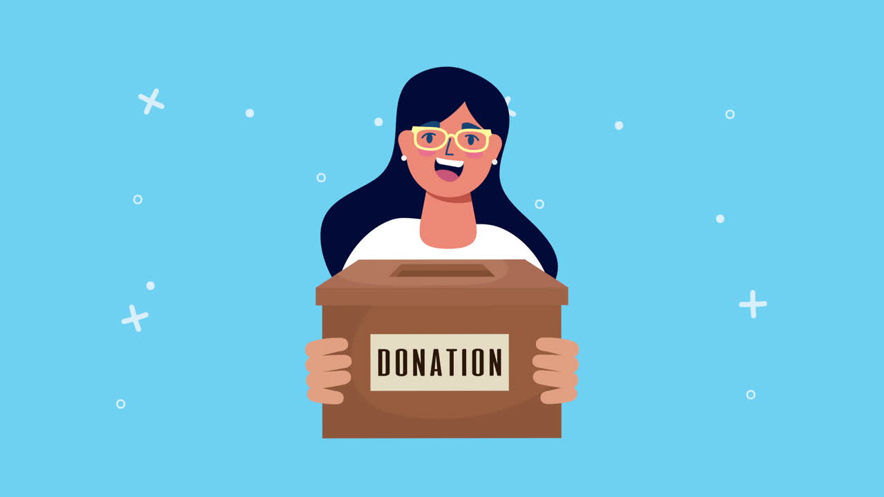 Woman Donating to Charity