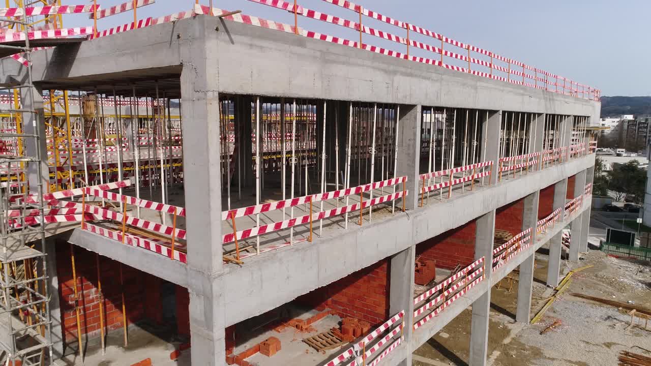 vista aérea de la construcción de edificios modernos