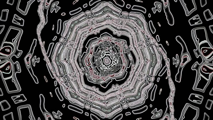 A seamless looping tunnel animation features intricate patterns and vibrant motion, creating a captivating visual experience perfect for live wallpapers and screensavers