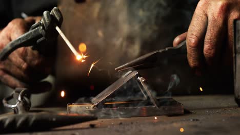 welder working on a piece of metal