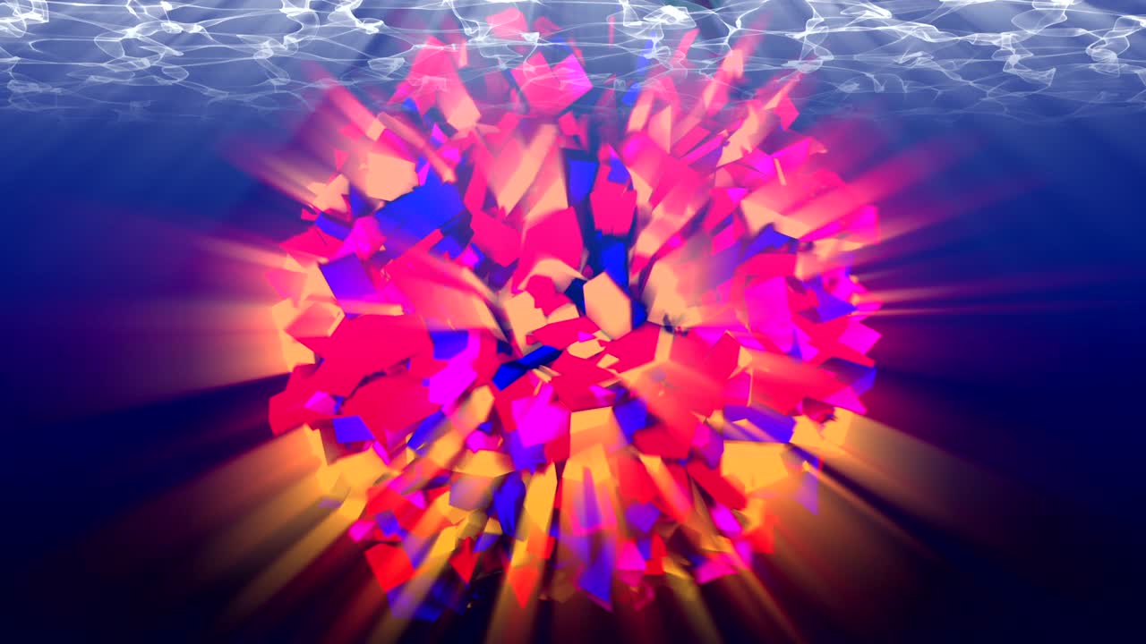 다채로운 애니메이션 구, 수중, 4k, 원활한 루프